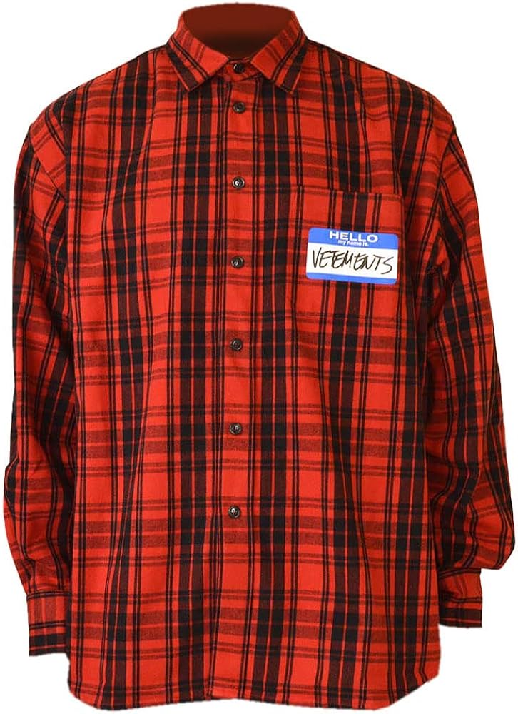 Amazon.co.jp: [ヴェトモン] メンズ チェック柄長袖シャツ evn21w043