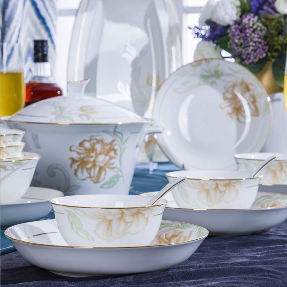 Amazon.co.jp: 中華食器セット 46点のボーンチャイナ食器セット 8