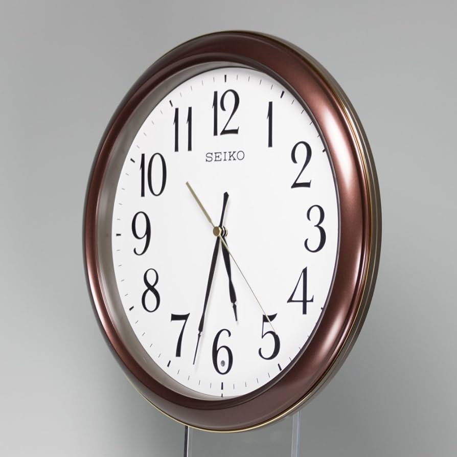 セイコータイムクリエーション 電波掛時計 濃茶 KX207B 掛け時計