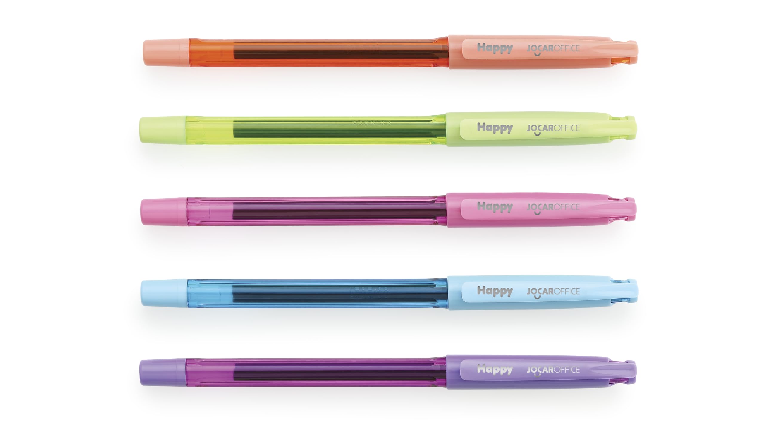CANETA GEL HAPPY 0.7 COLORIDA - ESTOJO C/ 5 UNID. JOCAR OFFICE