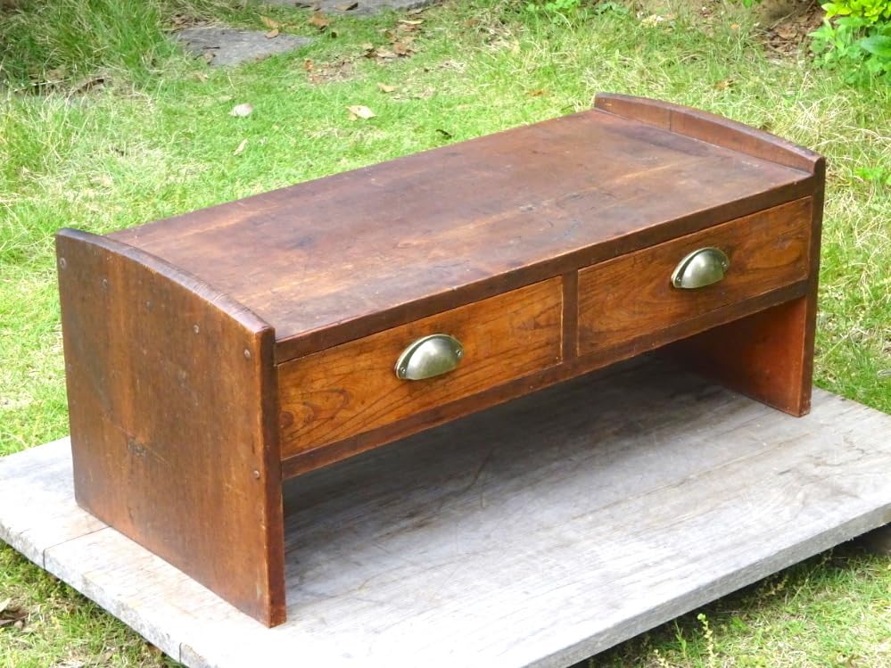 Amazon.co.jp: 木製文机引き出し台机飾り台テーブルアンティークレトロ