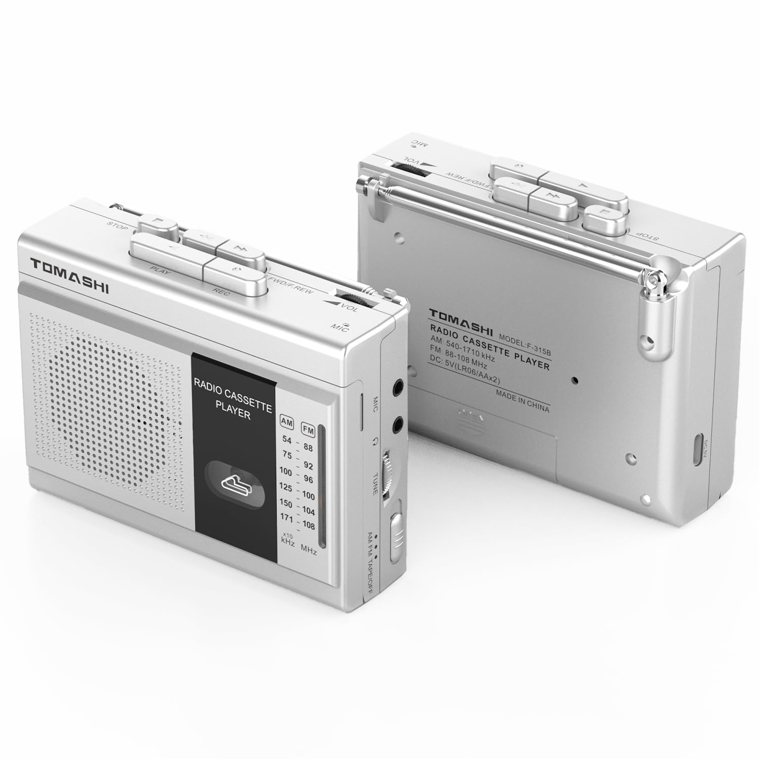 Amazon.com: TOMASHI Cassette Player Tape Recorder FM AM Radio with