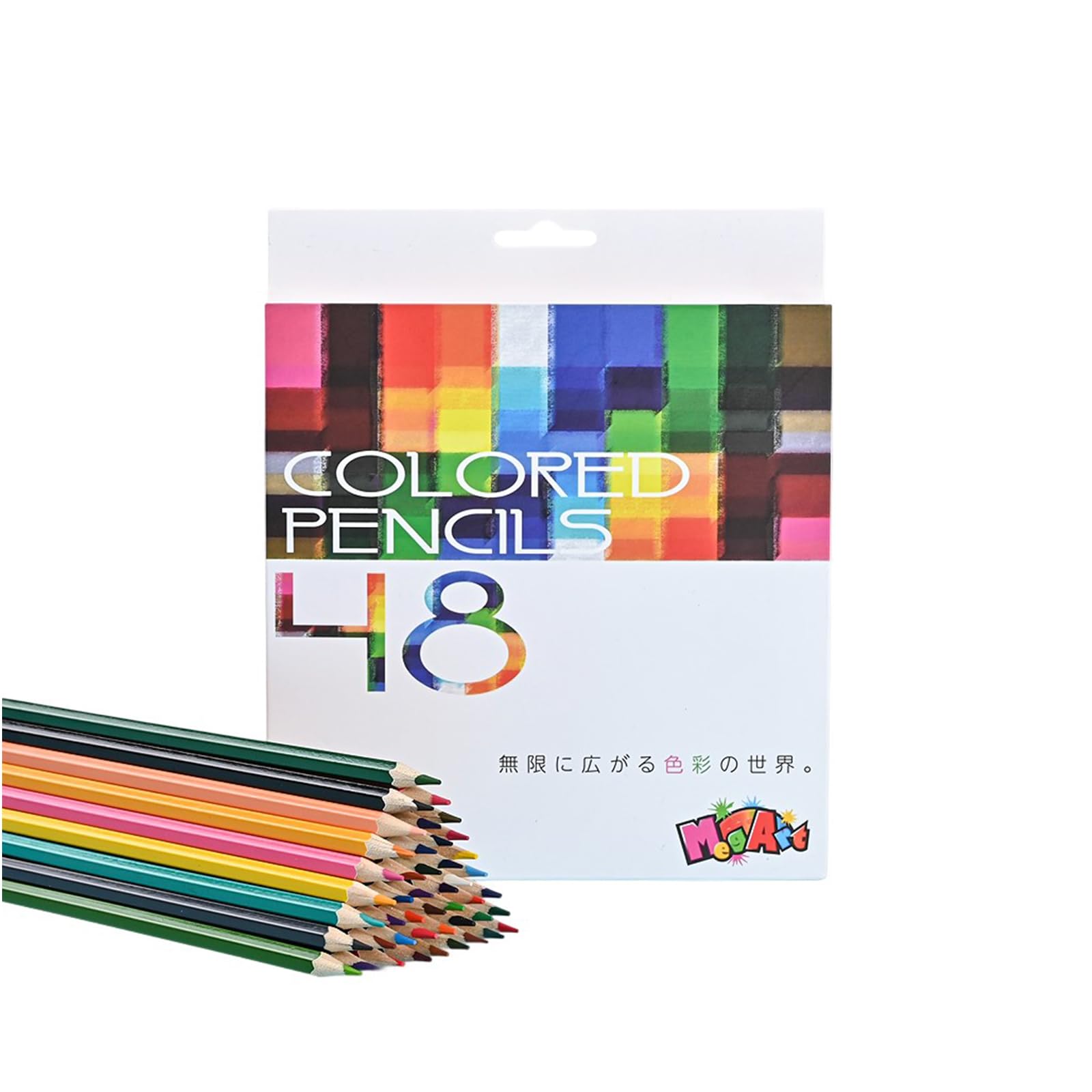 Amazon | 色鉛筆 48色セット Meg ART いろえんぴつ 六角形 NCA