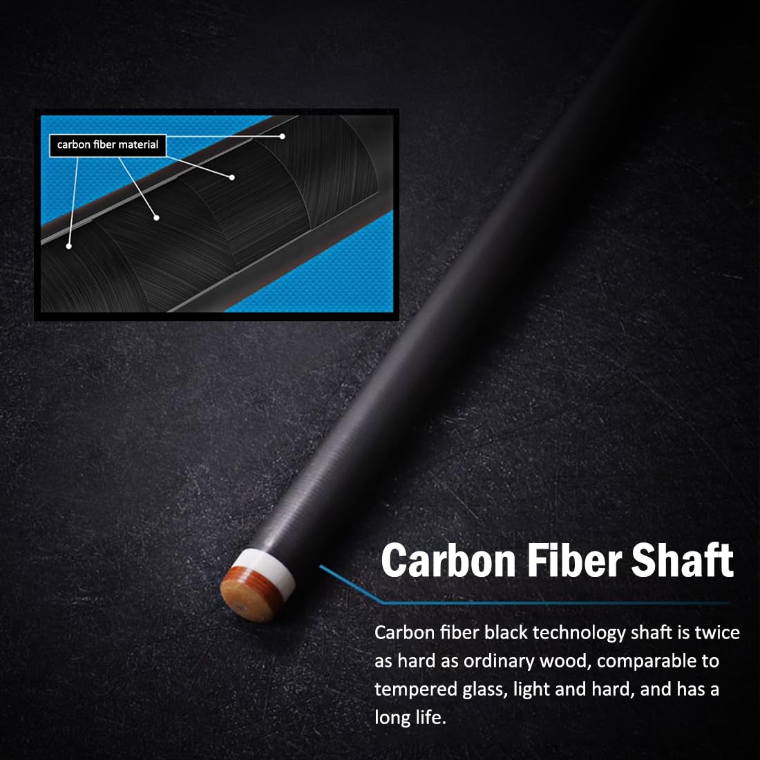 Amazon | Jflowers JF10-23F カーボンファイバープールキュー