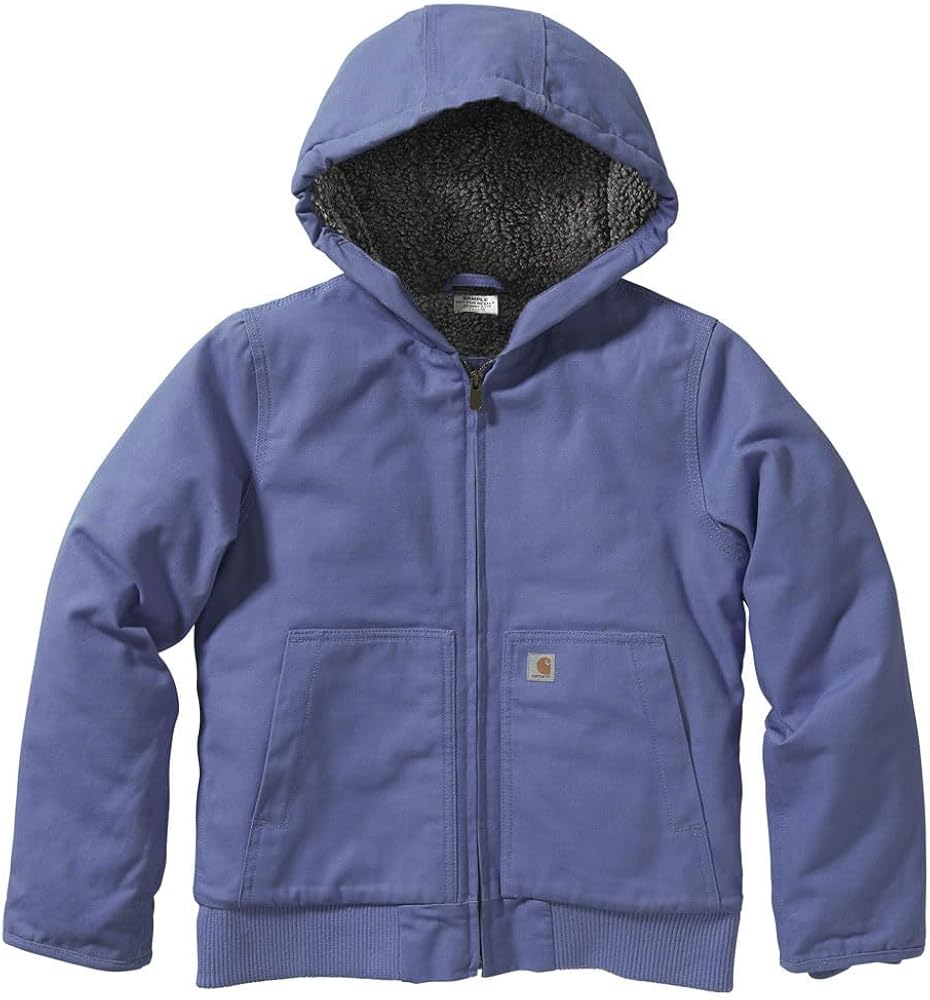 Amazon.com: Carhartt Kid's CP9564 Active Jac Flannel Sherpa Lined