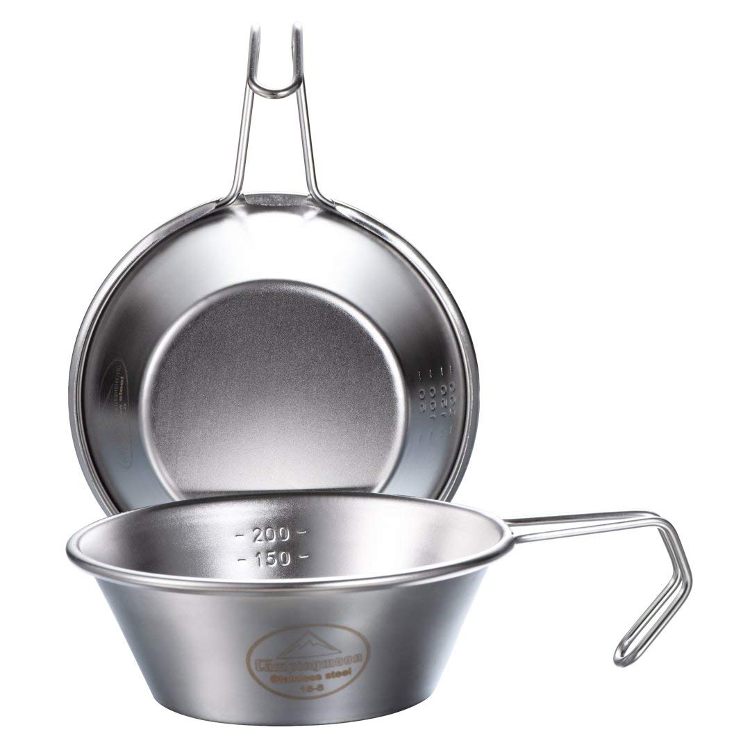 Amazon.com : CAMPINGMOON 2pcs Set Stainless Steel Camping Sierra