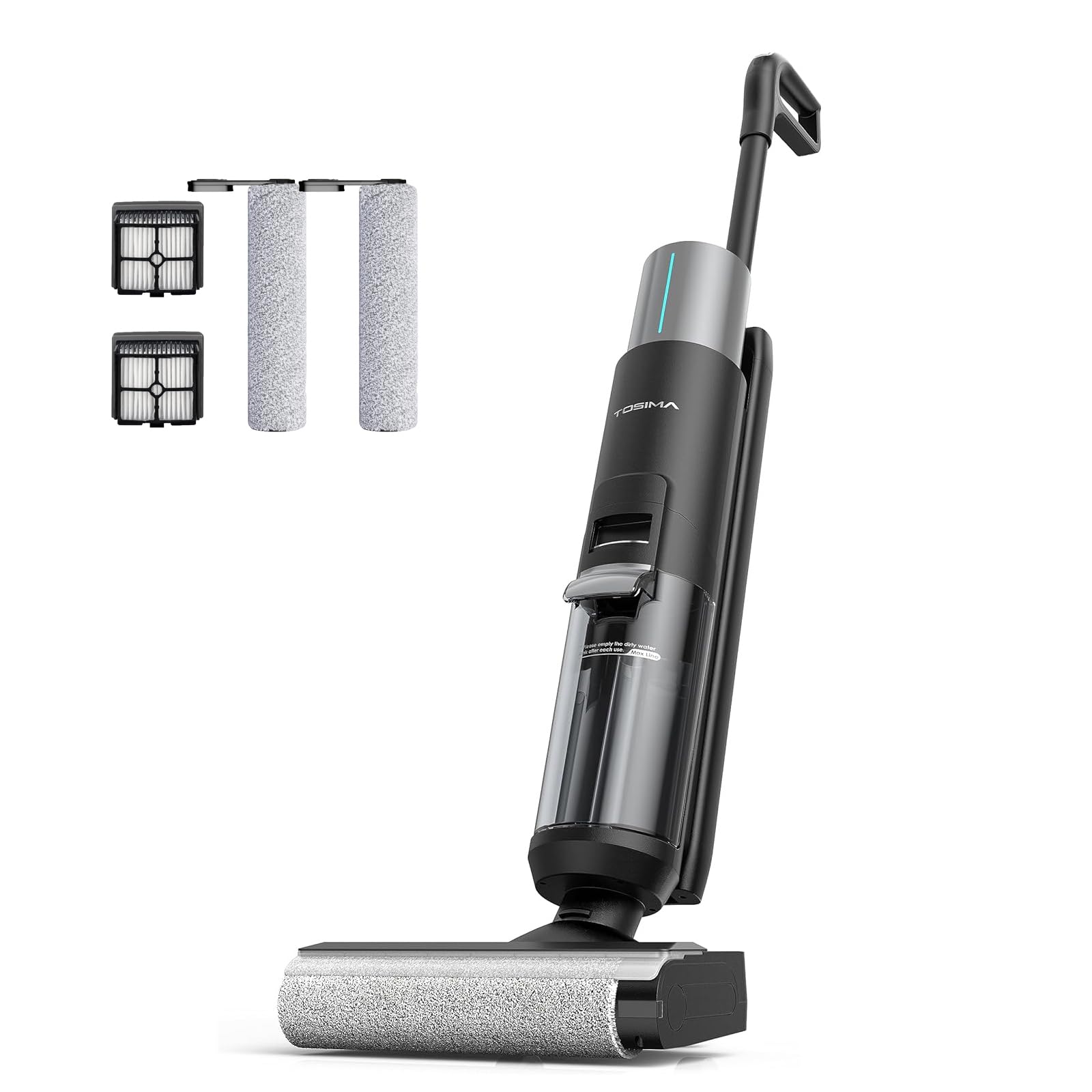 Amazon | Tosima H1 乾湿両用 水拭き掃除機 コードレス 掃除機 自走式