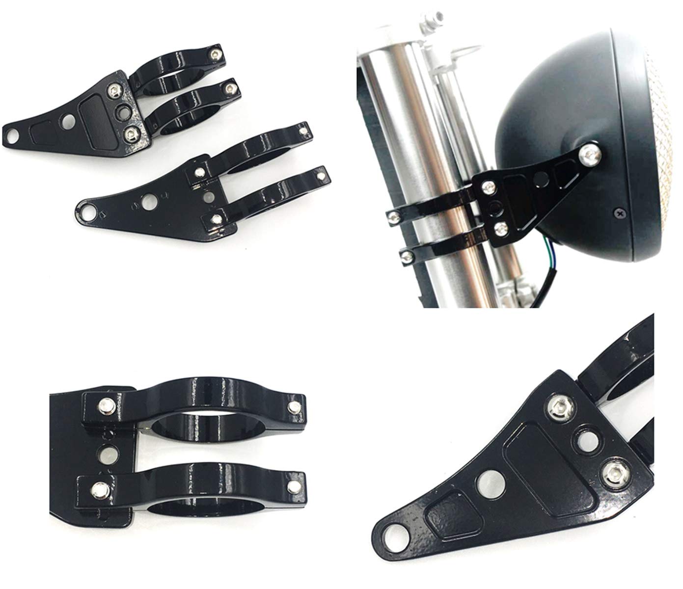 Amazon.co.jp: バイク 凡用 ヘッドライト ブラケット ステー Φ41mm