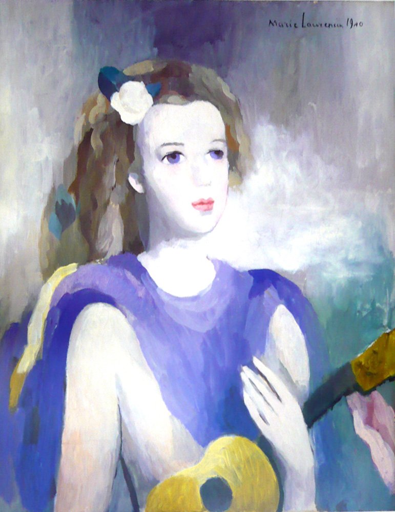 Amazon.co.jp: マリー・ローランサン◇【ギターを持つ少女】◇アート