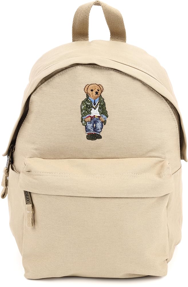 ラルフ ローレン リュック レザー キャンバス 総柄 ストライプ柄