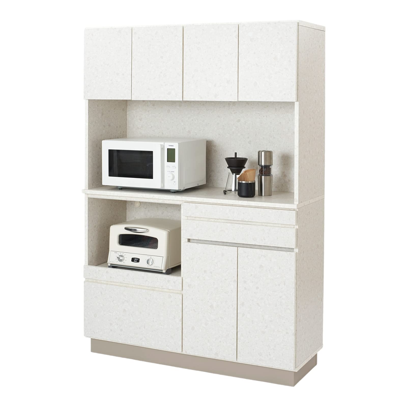 Amazon｜LOWYA ロウヤ 食器棚 完成品 キッチンボード キッチン収納