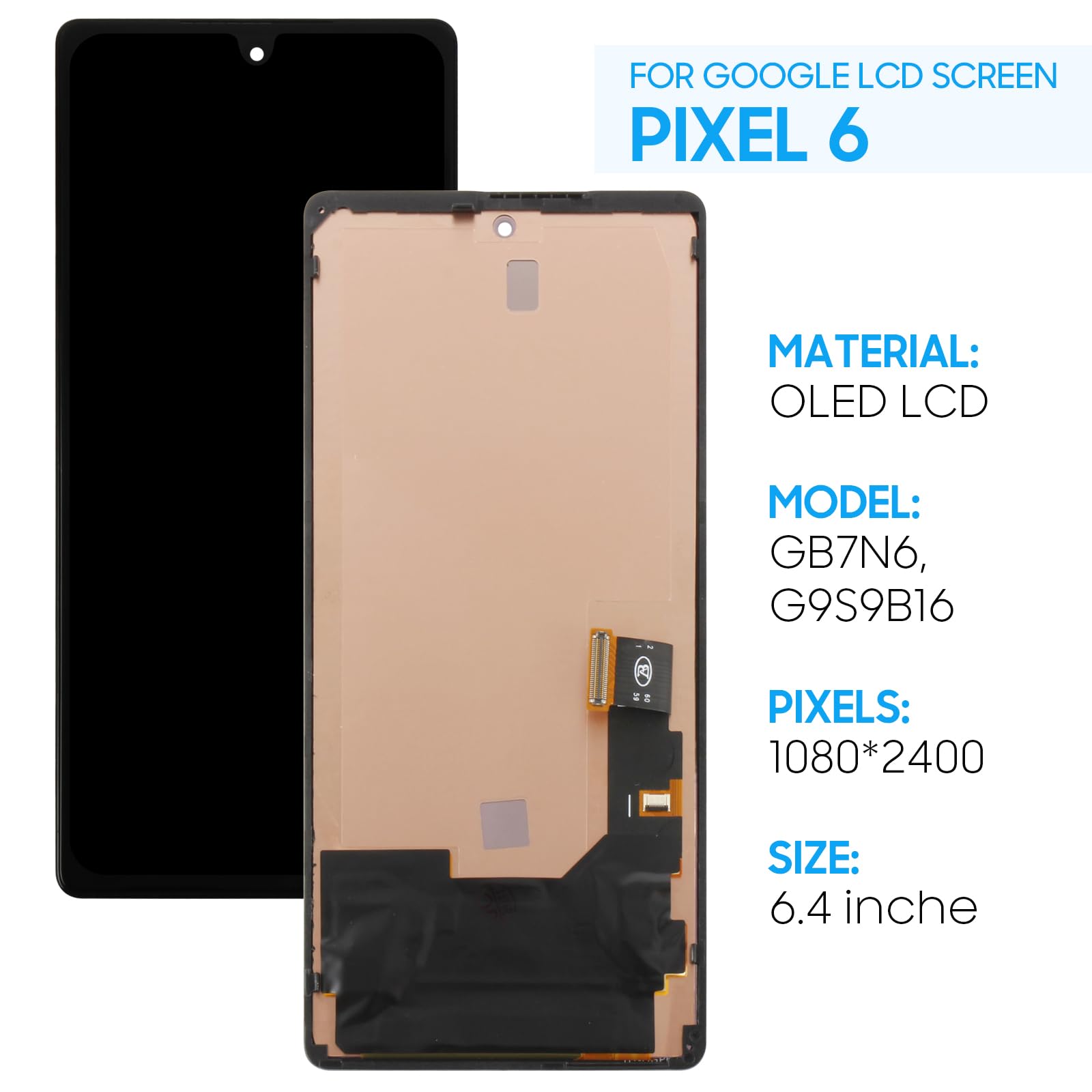 Amazon.com: Screen Replacement for Google Pixel 6 GB7N6 G9S9B16
