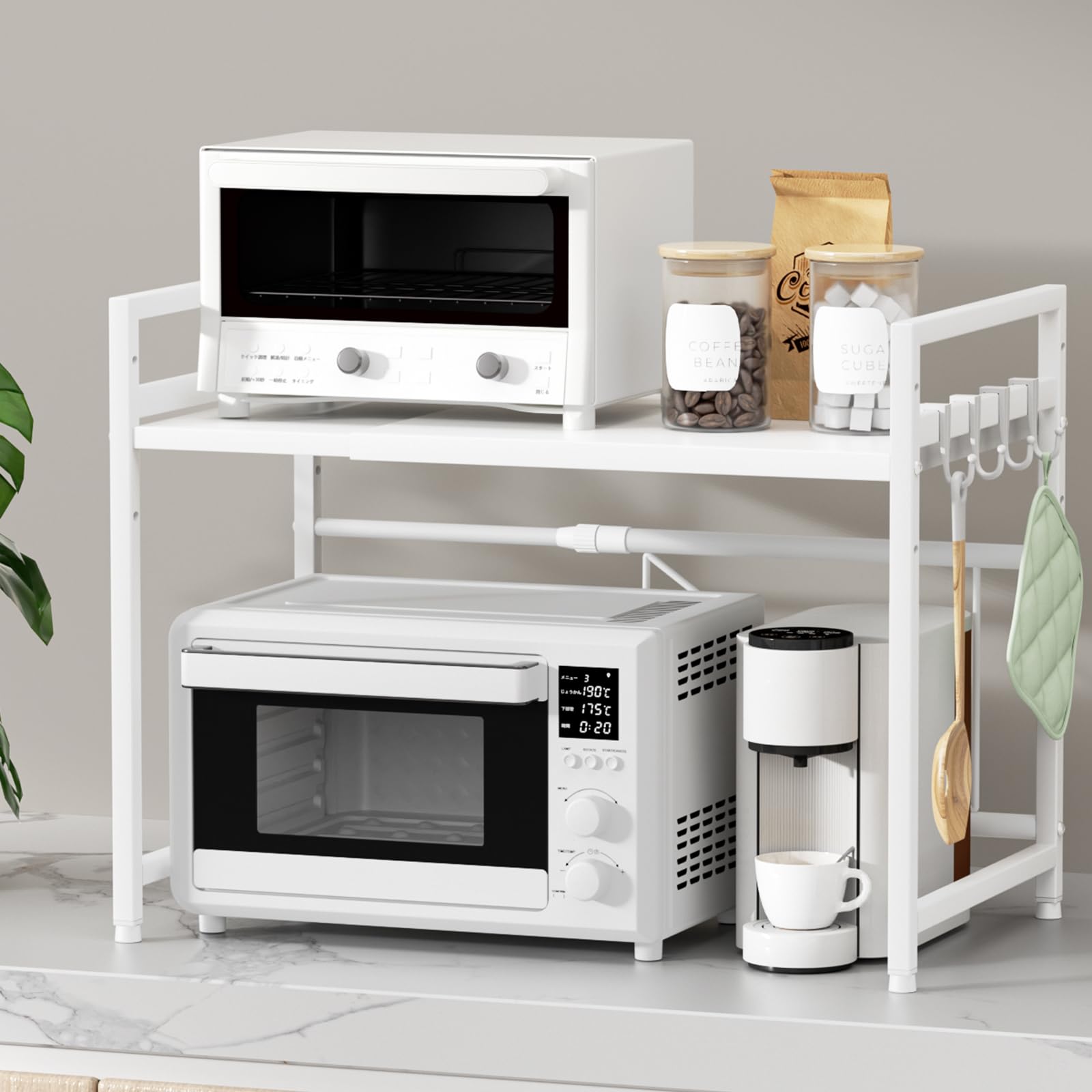 Amazon.co.jp: TKUIN レンジ上ラック キッチン 伸縮式 トースター