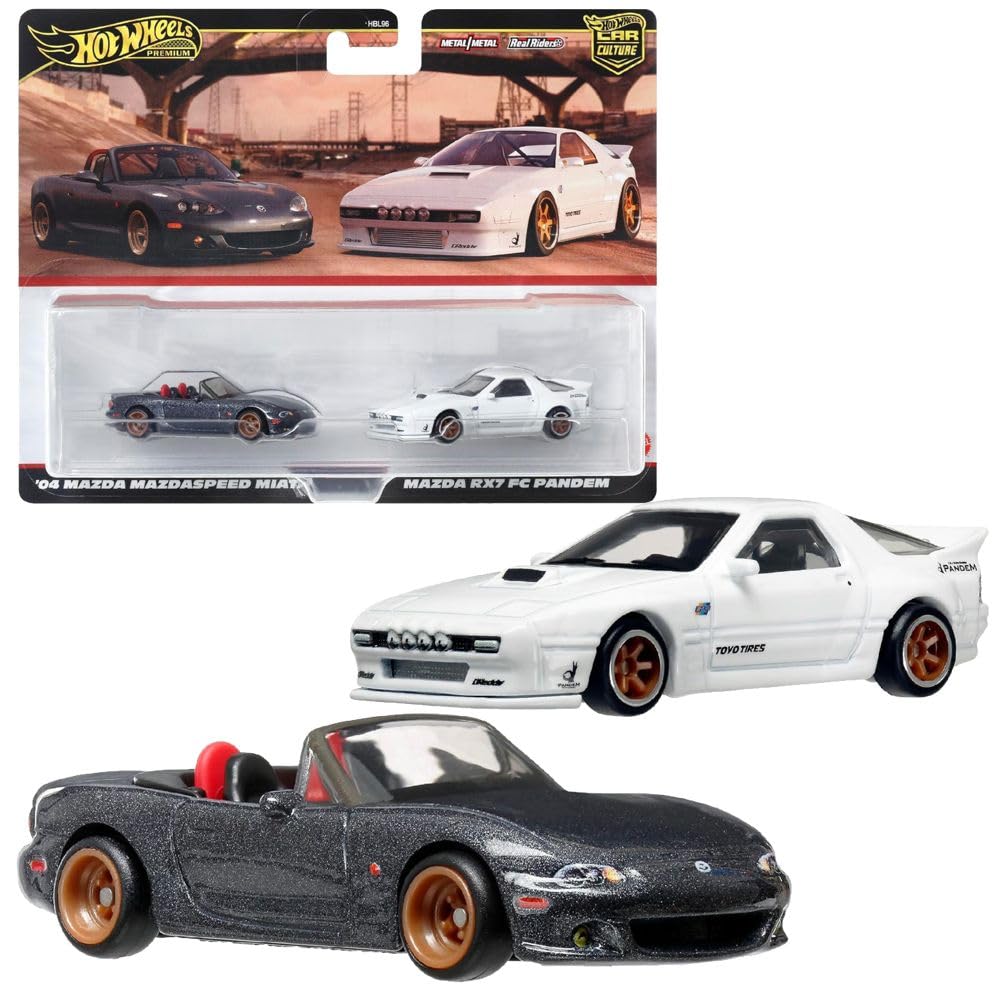 Amazon.com: Hot Wheels Premium 2-Pack '04 Mazda Mazdaspeed Miata