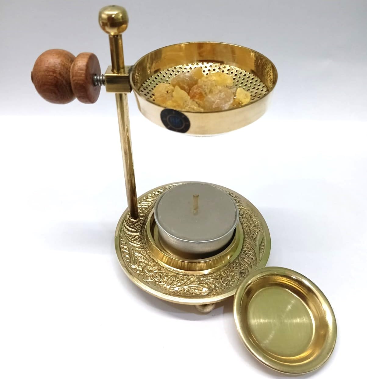 Incense Oil and Frankincense Resin Burner with Adjustable Design