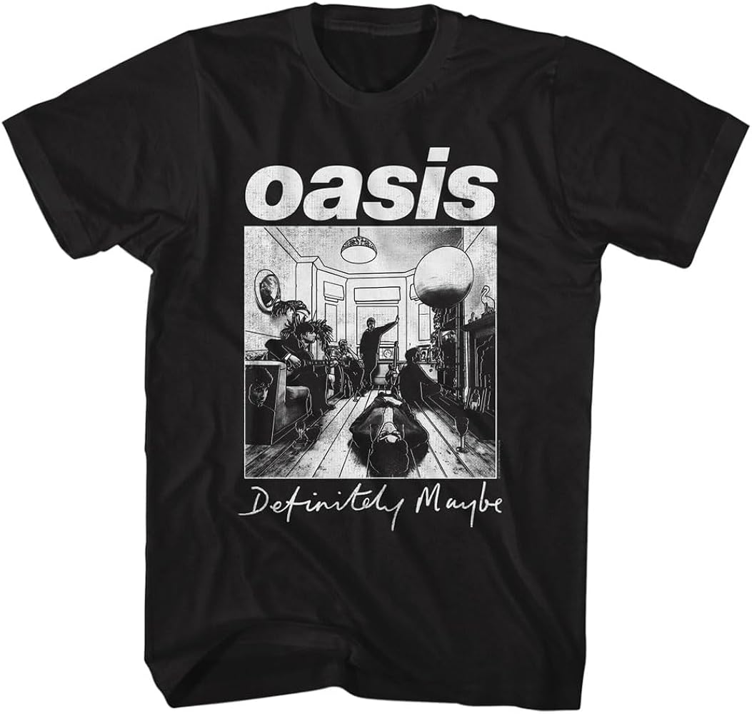 Amazon.com: Oasis T Shirt Definitely Maybe Debut Album Adult Black