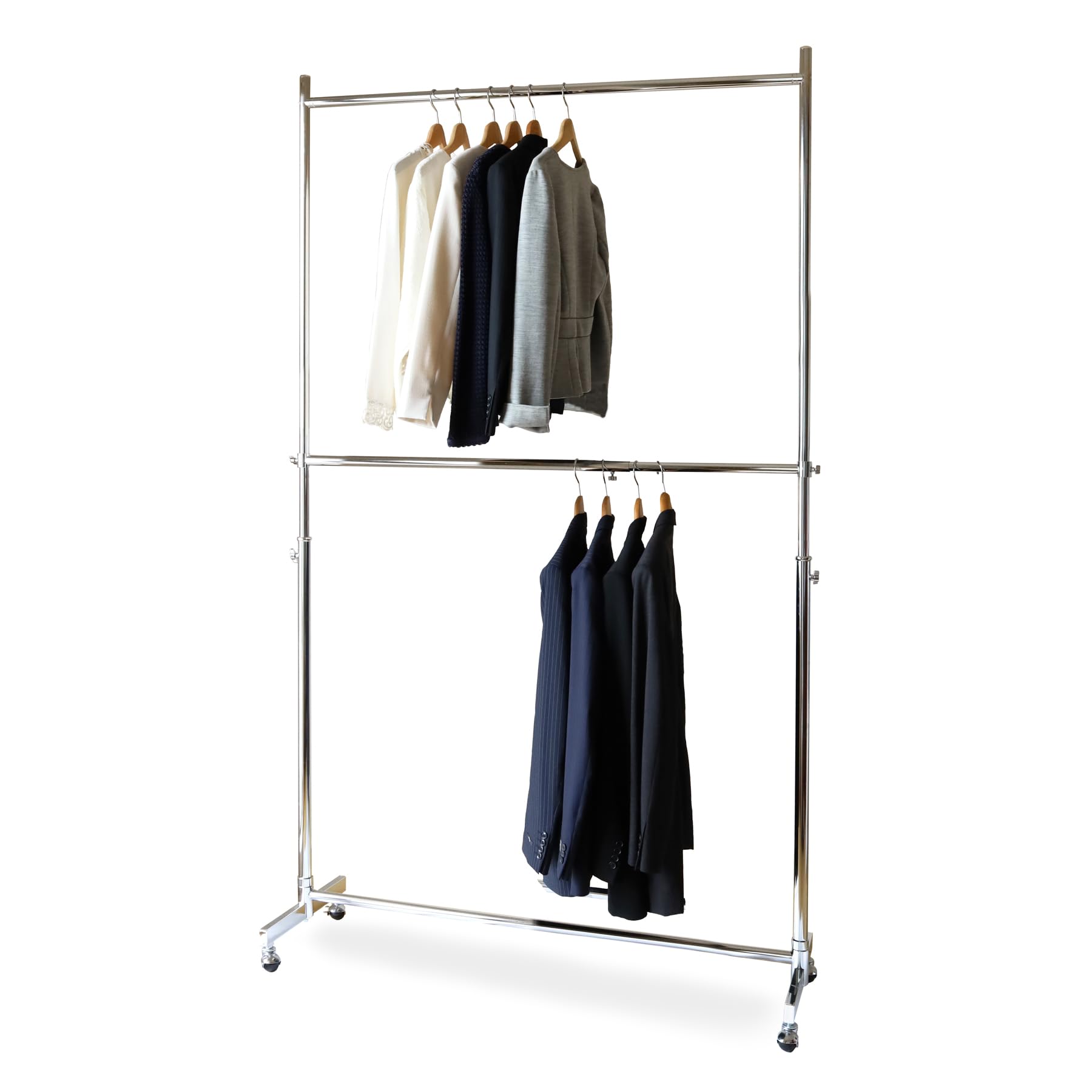 Amazon｜クロムスタイル 業務用ハンガーラック ストロンガー 2段バー