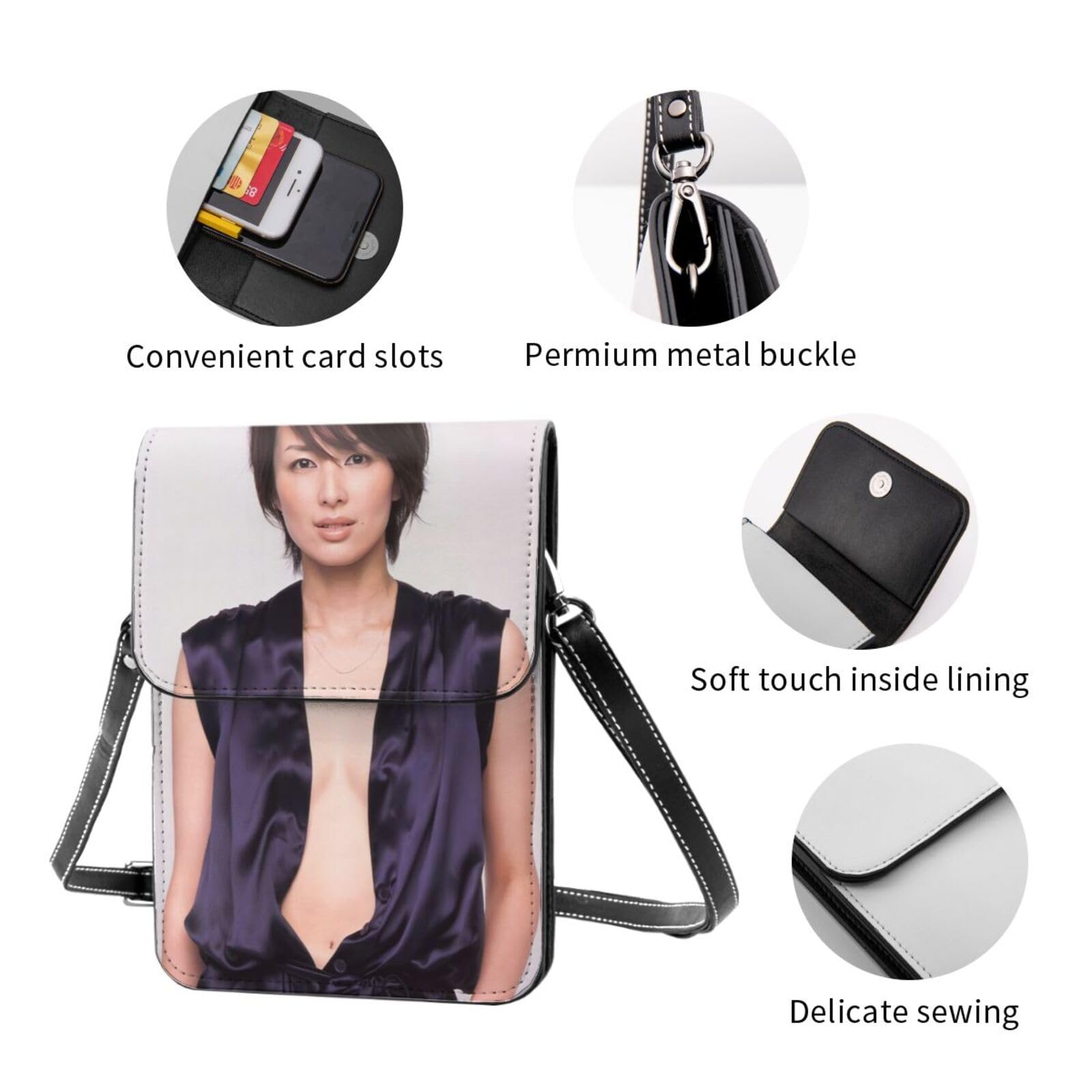 Amazon.co.jp: スマホ財布ポーチ吉瀬美智子1 (2) 携帯電話用ポーチ Pu