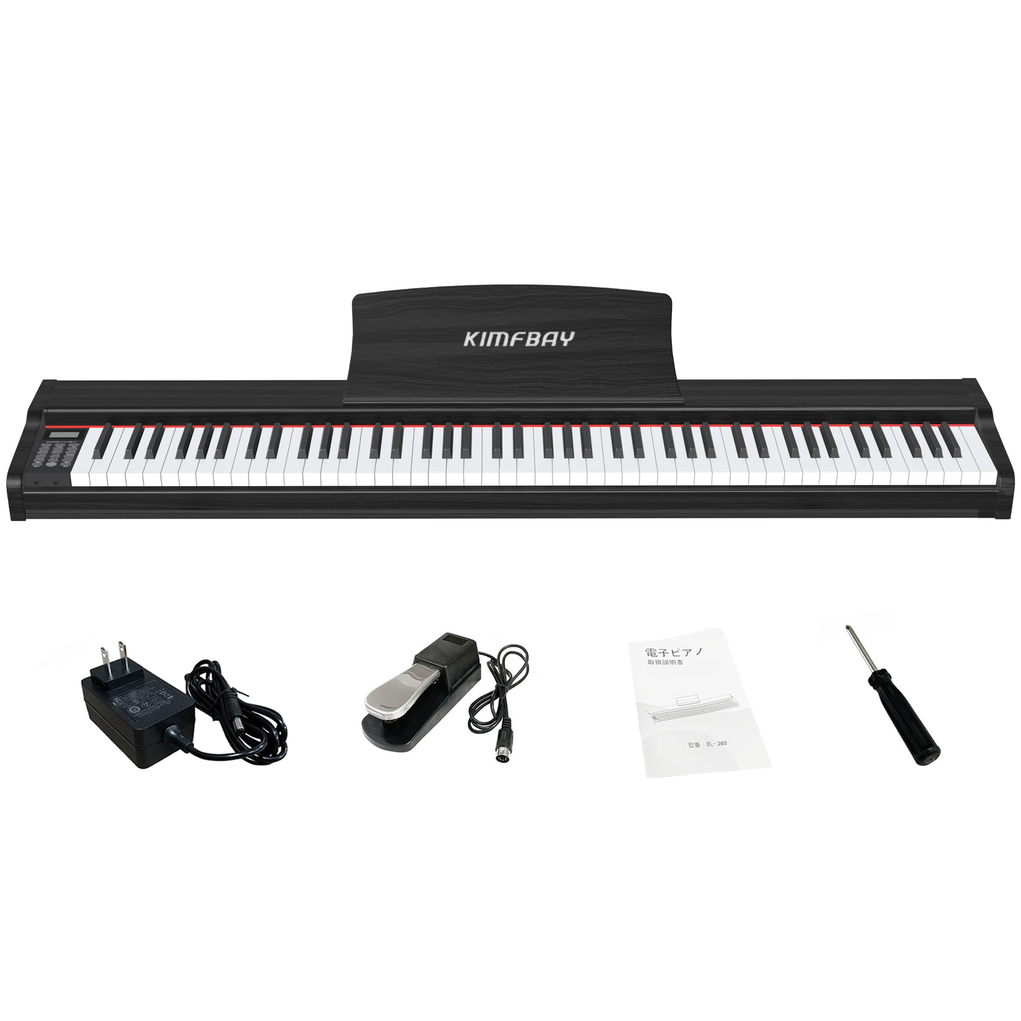 YAMAHA P-4588鍵 電子ピアノ ACアダプター付き Amazon.co.jp: HKY 12V