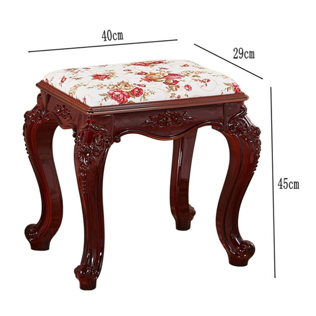 Amazon.co.jp: THLD スツール 猫脚 アンティーク おしゃれ クッション