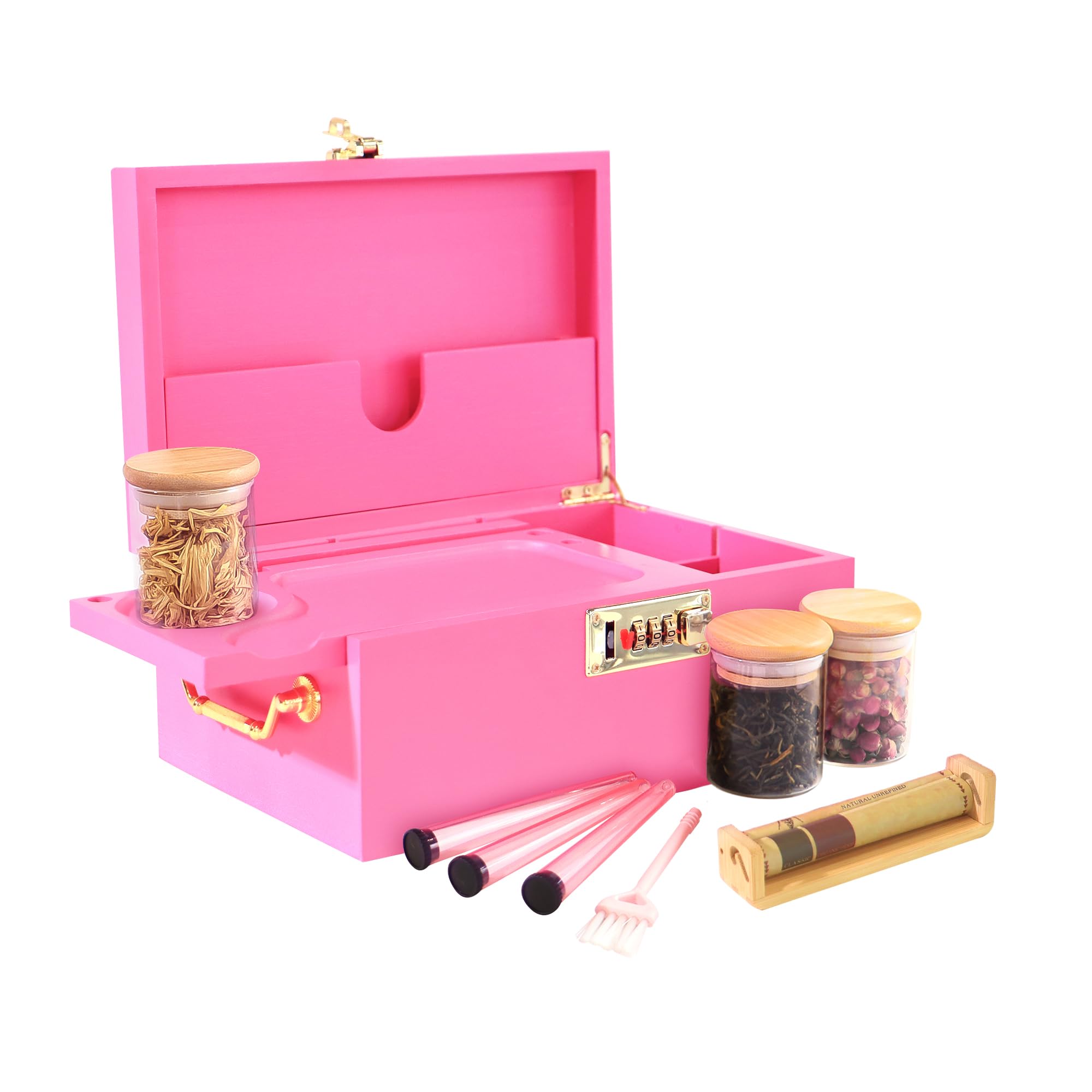 Amazon.com: JIABOLANG Bamboo Box with Combination Lock, Decorative