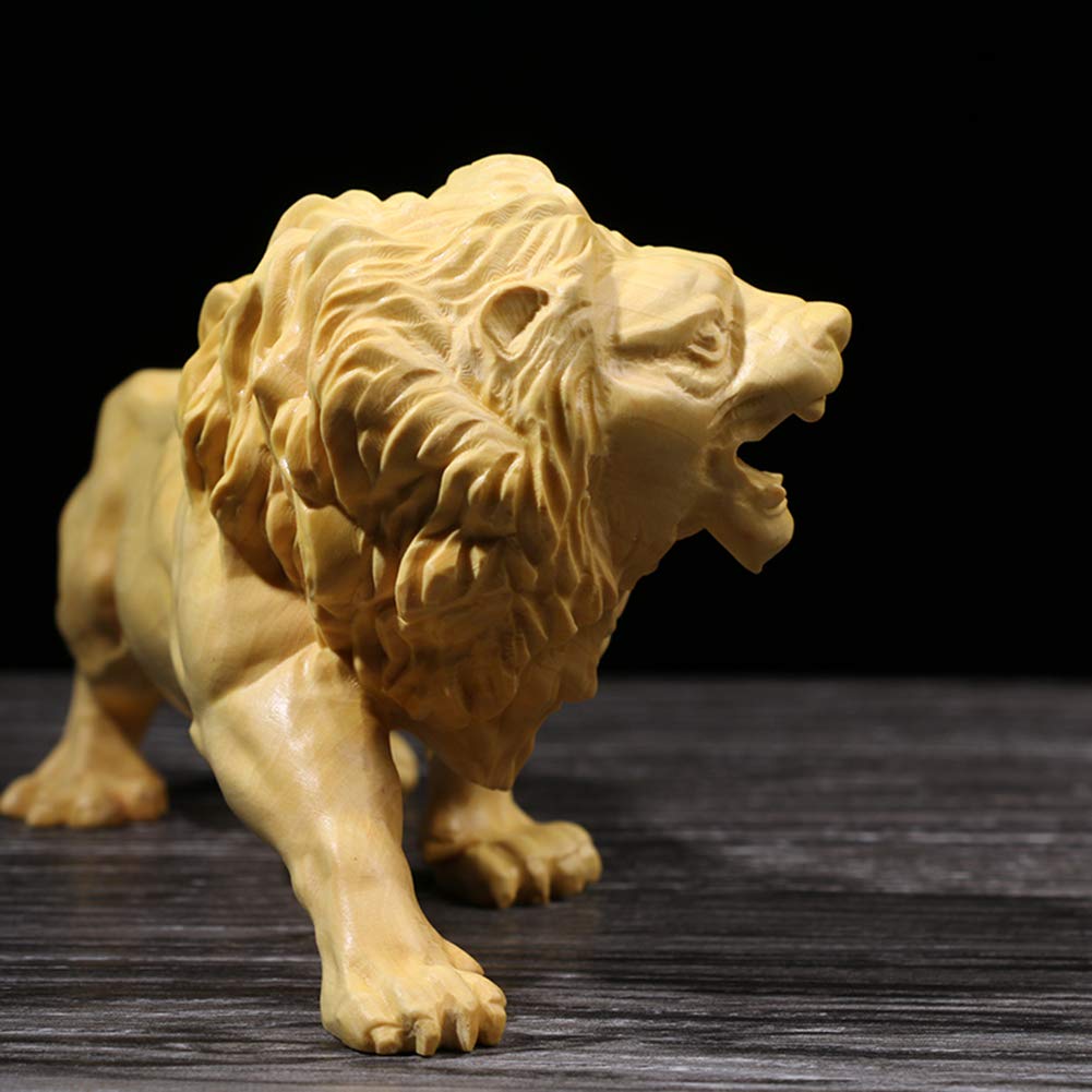 Amazon.co.jp: ライオンの彫刻像、木彫りライオン工芸品ライオンモデル