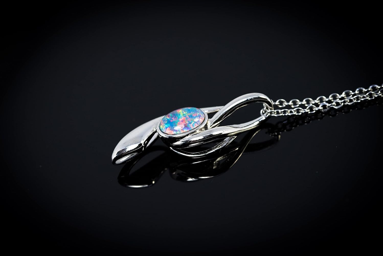 Amazon | オーストラリアトリプレットオパールネックレス - 本物の