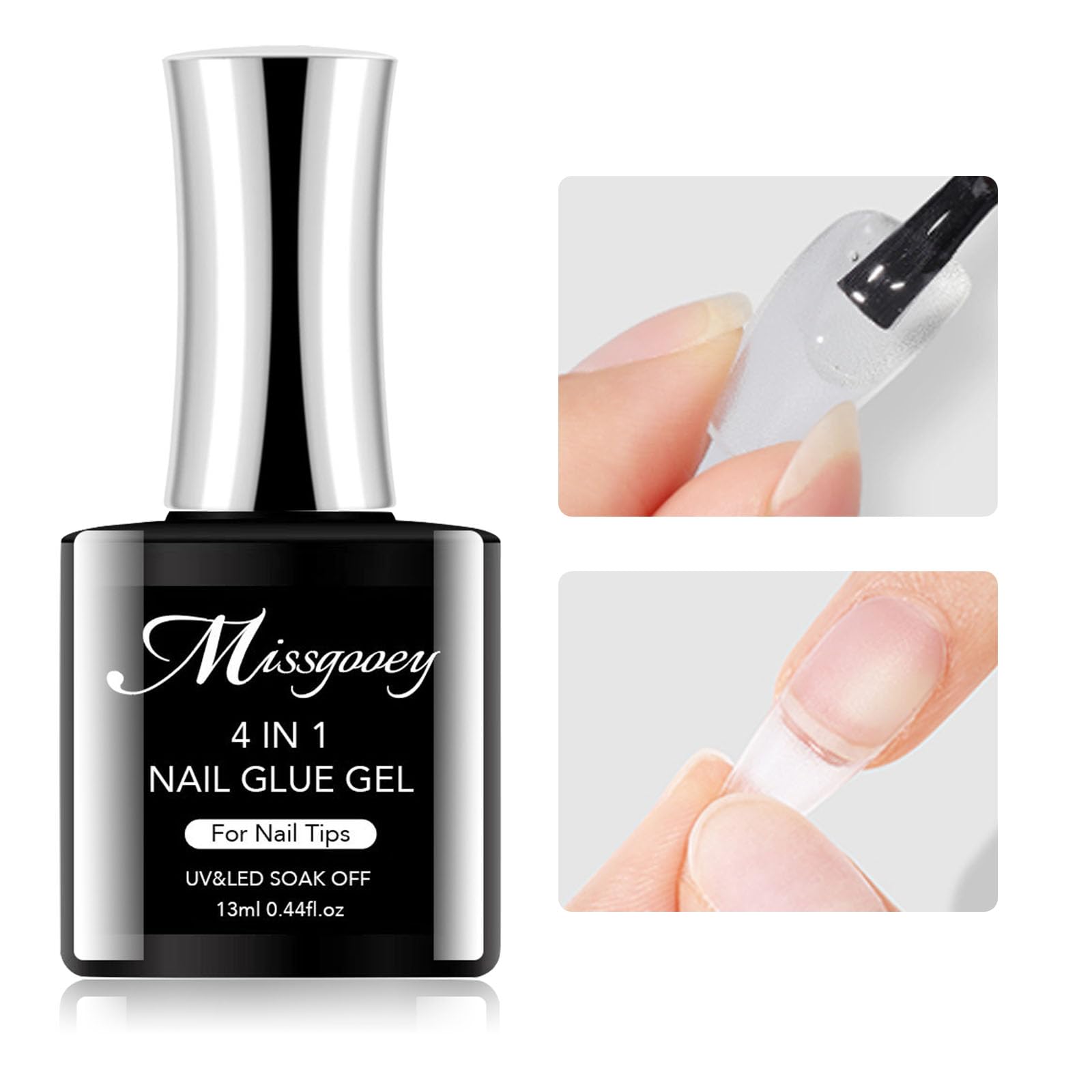 Amazon.co.jp: Missgooey ネイルグルー ネイルチップ接着剤 4-IN-1 多