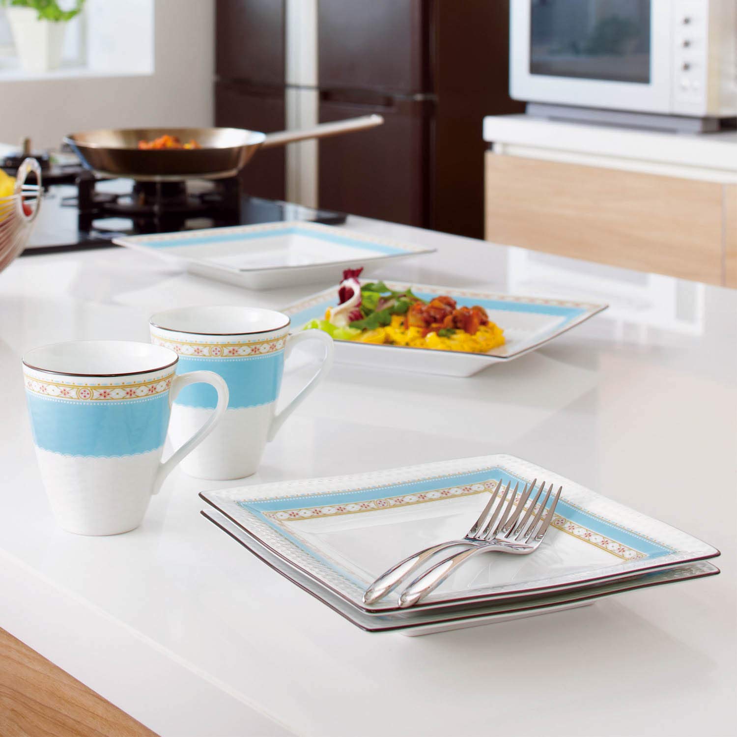 Amazon.co.jp: Noritake ノリタケ スクエア プレート ( ペアセット