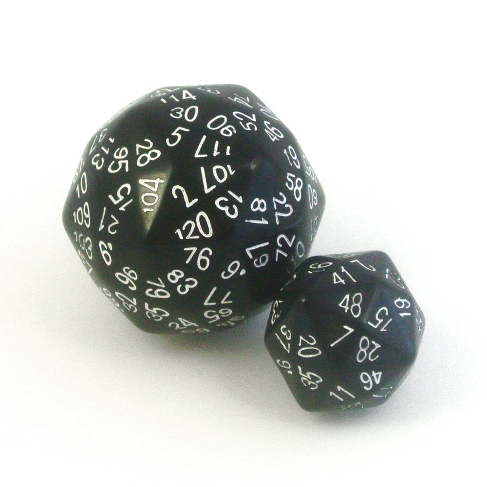 Amazon.com: 120-sided and 48-sided Dice in Black : Toys & Games