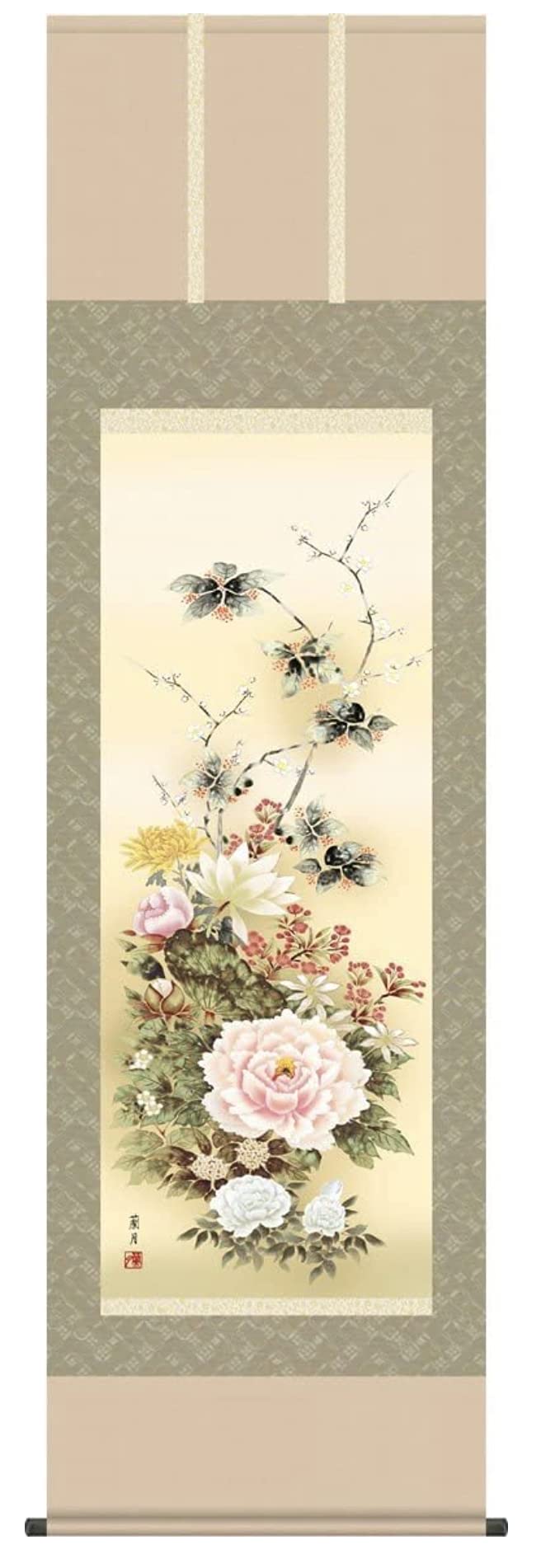 真作】掛軸 書画 花 逸品 O105 真作】掛軸 書画 花 逸品 O105 【公式通販】