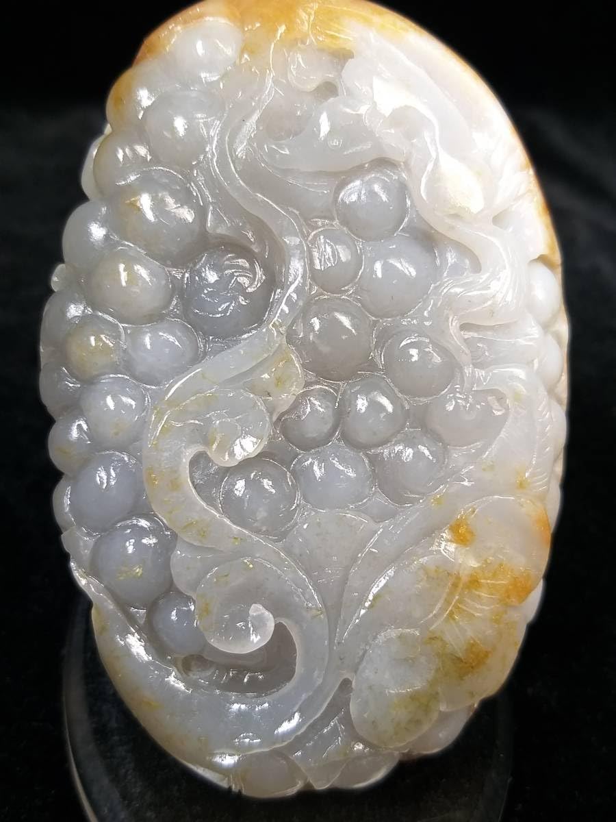 Amazon.co.jp: 壽天然最高AAA級珍品新疆和田白玉高彫仔料玉珮根付