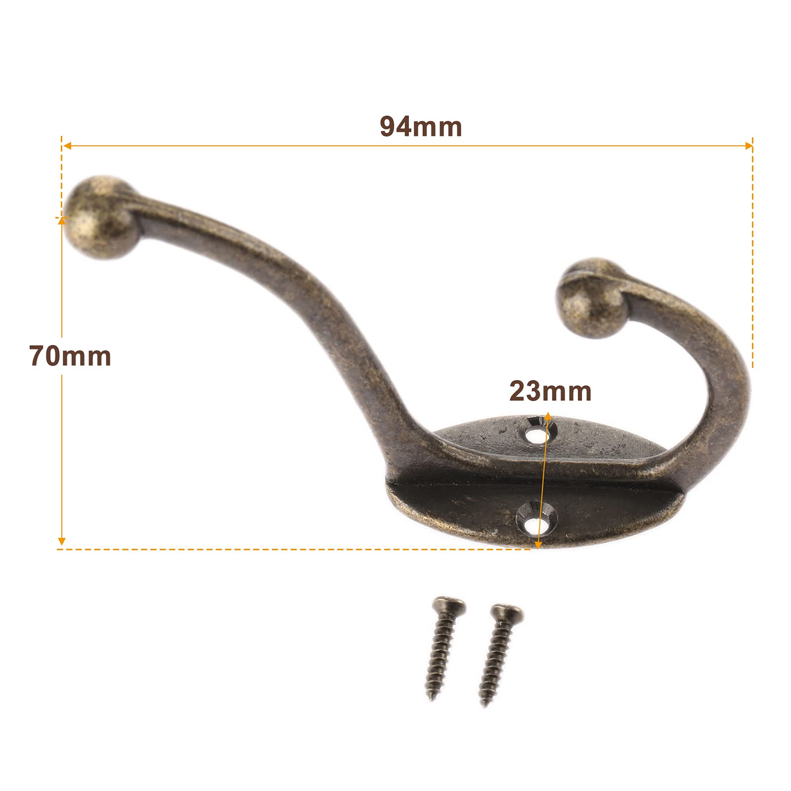 Amazon.co.jp: 帽子掛けフック アンティーク調 フック 壁掛け 壁フック