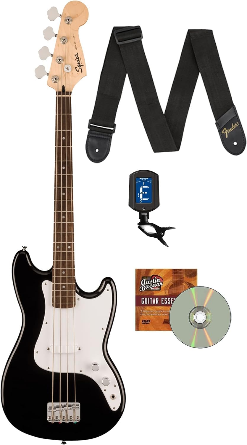 Amazon.com: Fender Squier Sonic Bronco Bass Guitar, Laurel