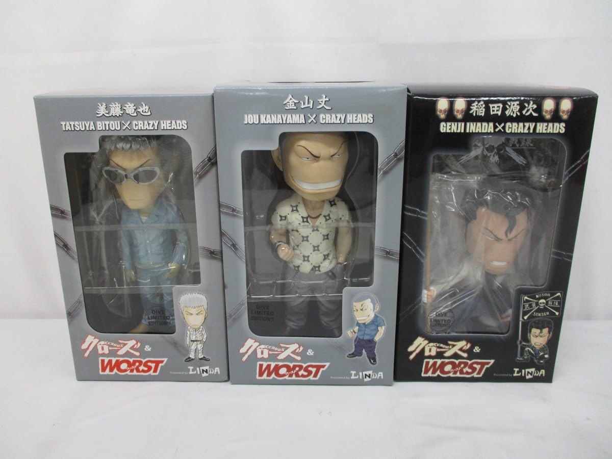 Amazon | 5138P 未 クローズ&WORST CRAZY HEADS フィギュア 9個 鮫島