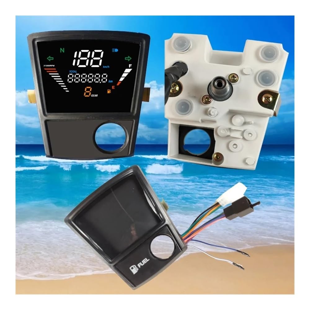 Amazon.co.jp: タコメーターゲージ オートバイ LED デジタル メーター