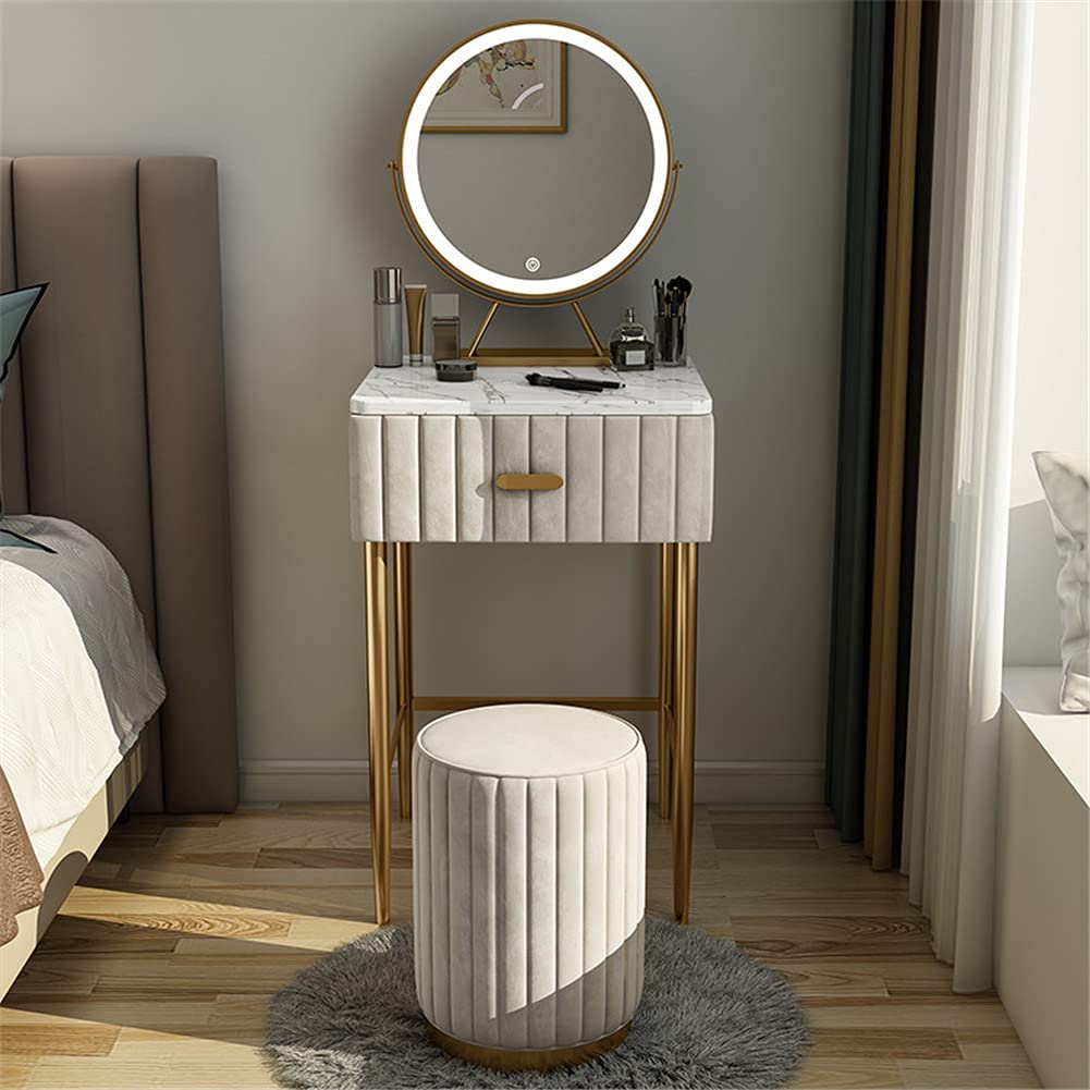 Amazon｜Ecrisdoo 鏡台 ドレッサー コンパクト お姫系 化粧台収納