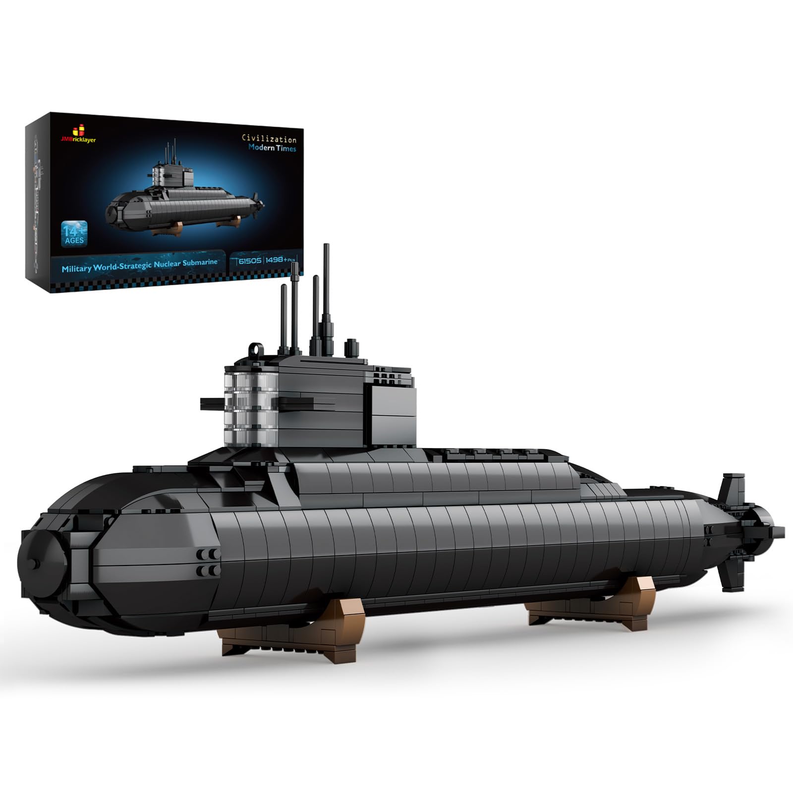 Amazon.co.jp: JMBricklayer 原子力潜水艦組み立てセット、潜水艦