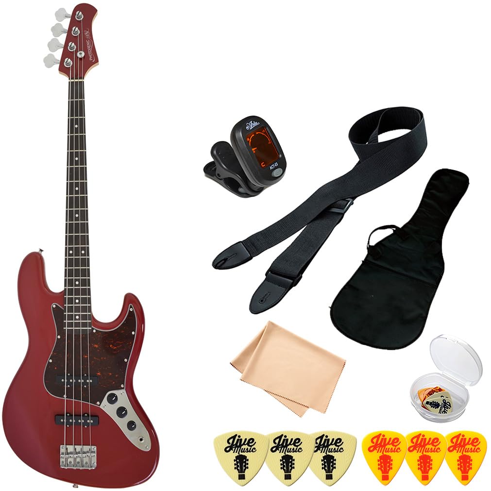 Amazon | ベース 初心者セット 7点 PhotoGenic JB-240 ダークレッド