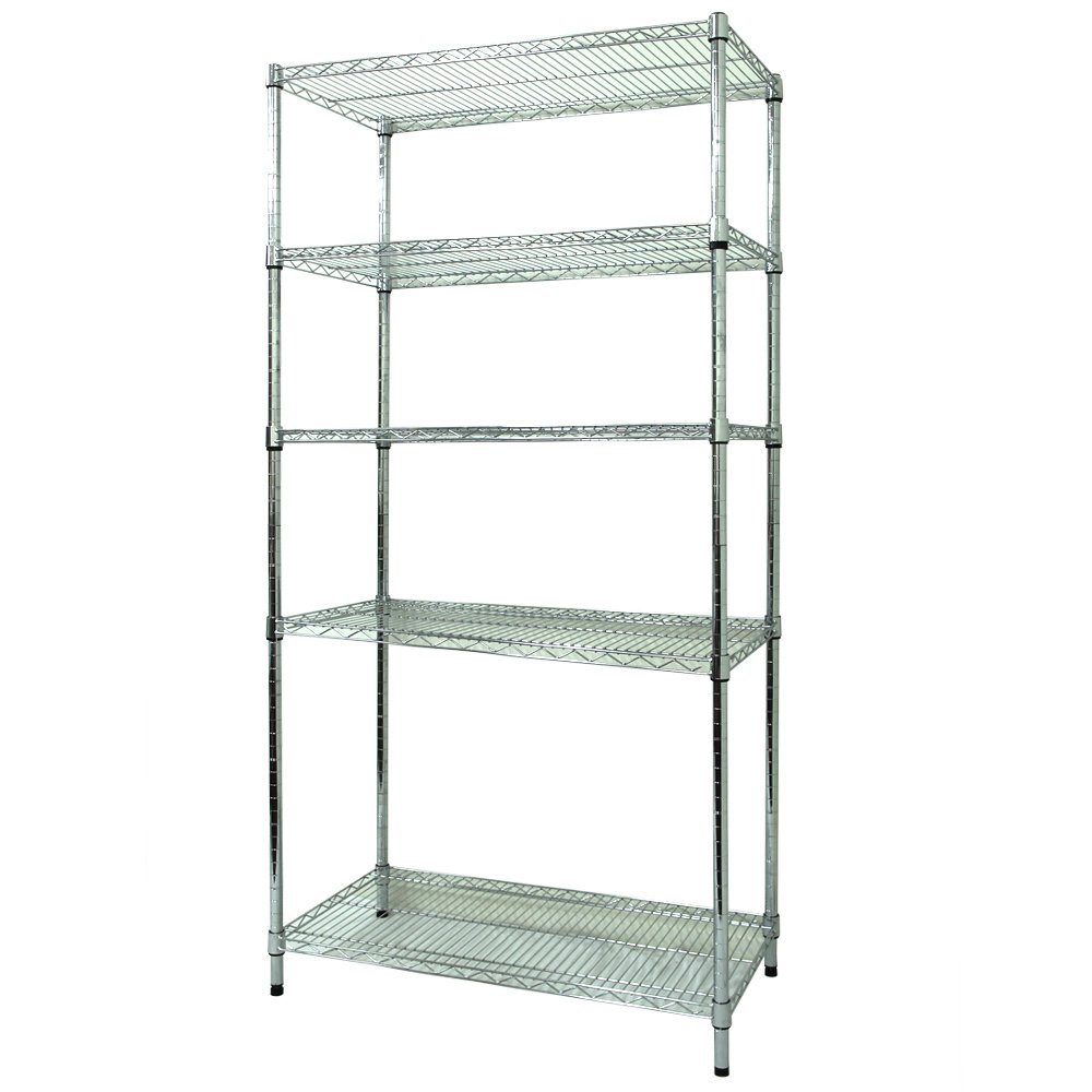 Amazon｜メタル スチール ラック 幅90cm × 奥行45cm × 高さ180cm × 5段