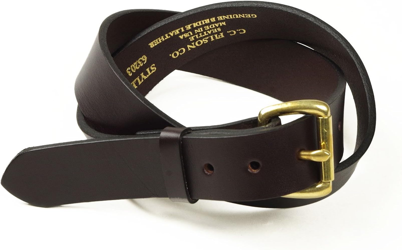 Amazon.co.jp: [フィルソン] 1.25インチ幅 ブライドルレザー ベルト