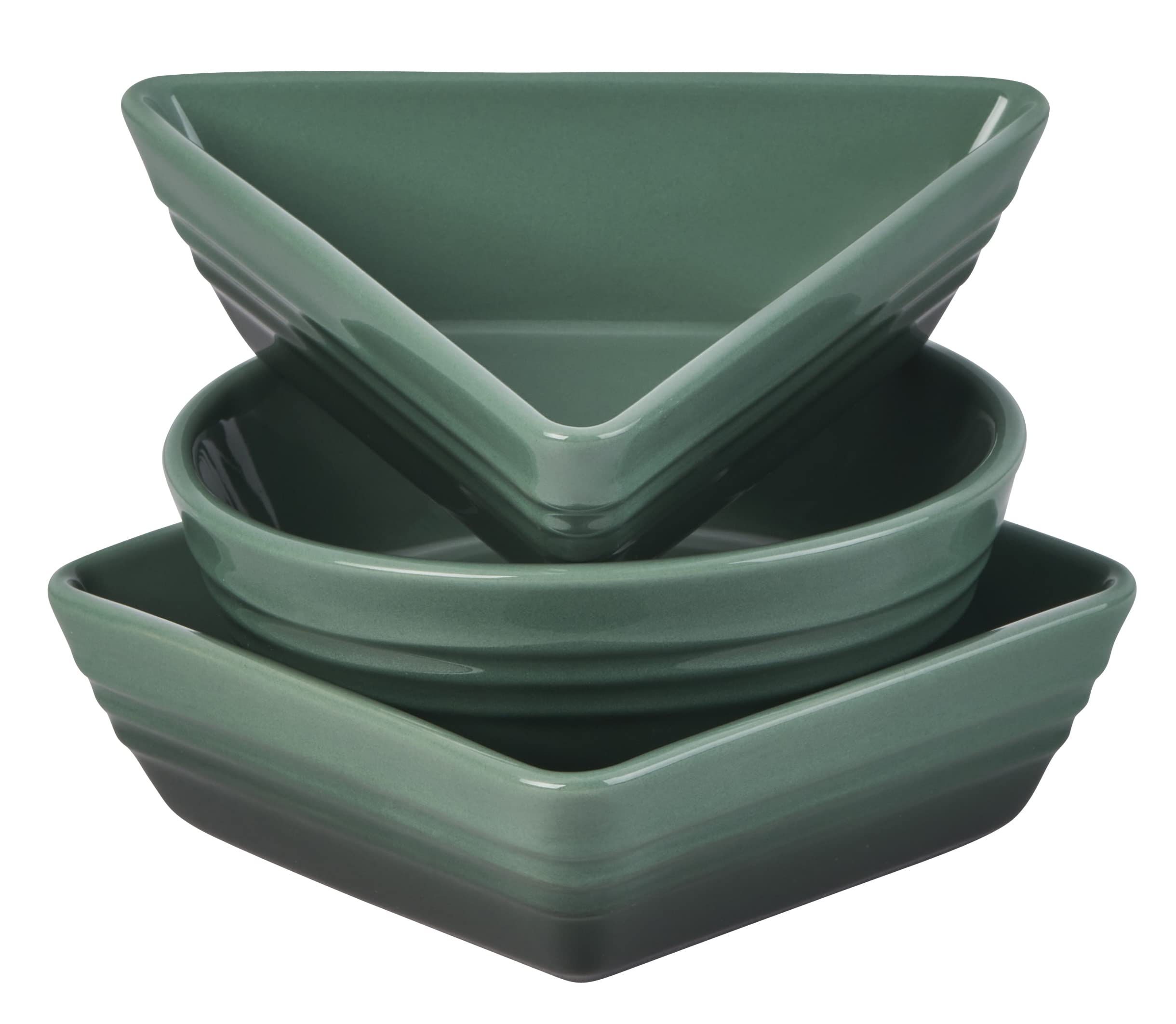 Amazon.com: Le Creuset Stoneware Set of 3 Tapas Dishes, Artichaut
