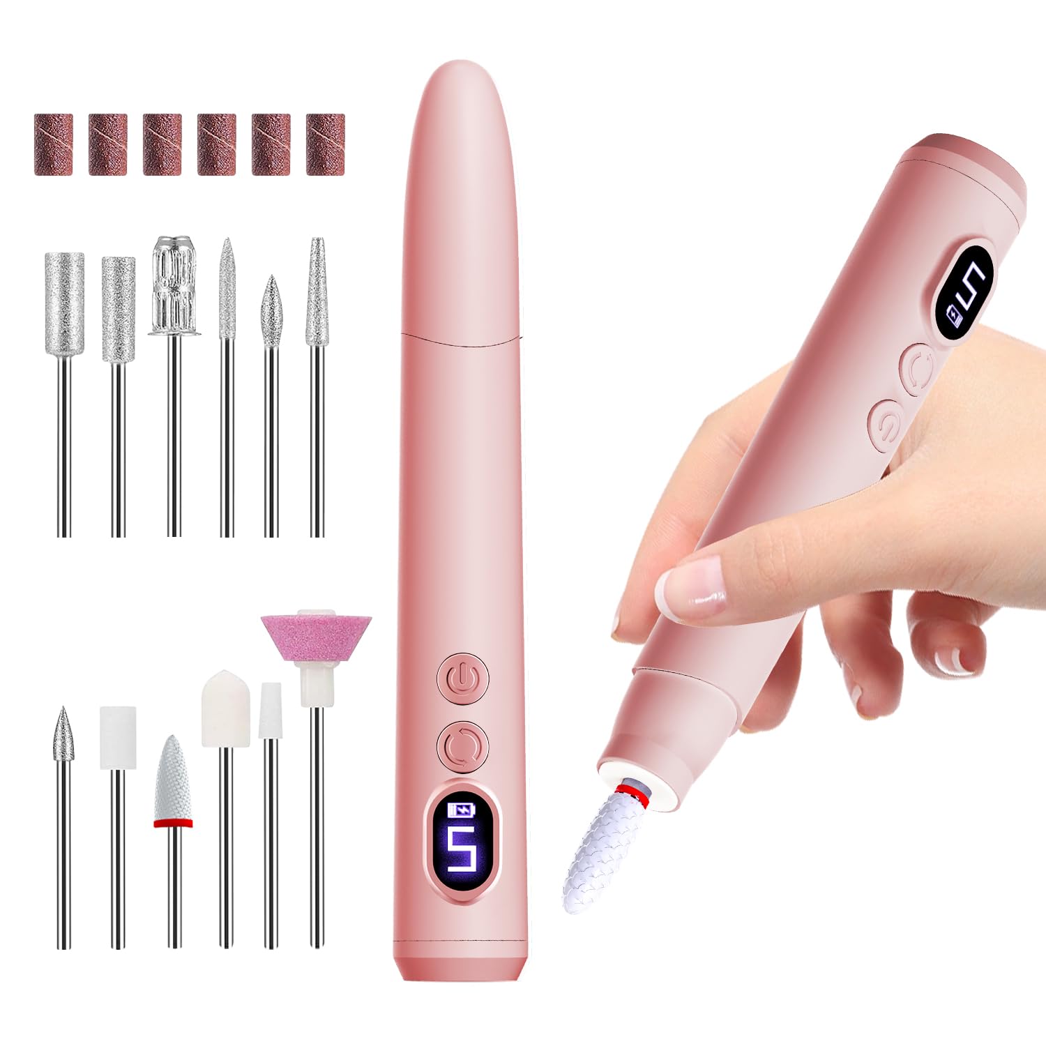 Amazon.co.jp: ネイルマシン コードレス 【ライト付+LEDディスプレイ