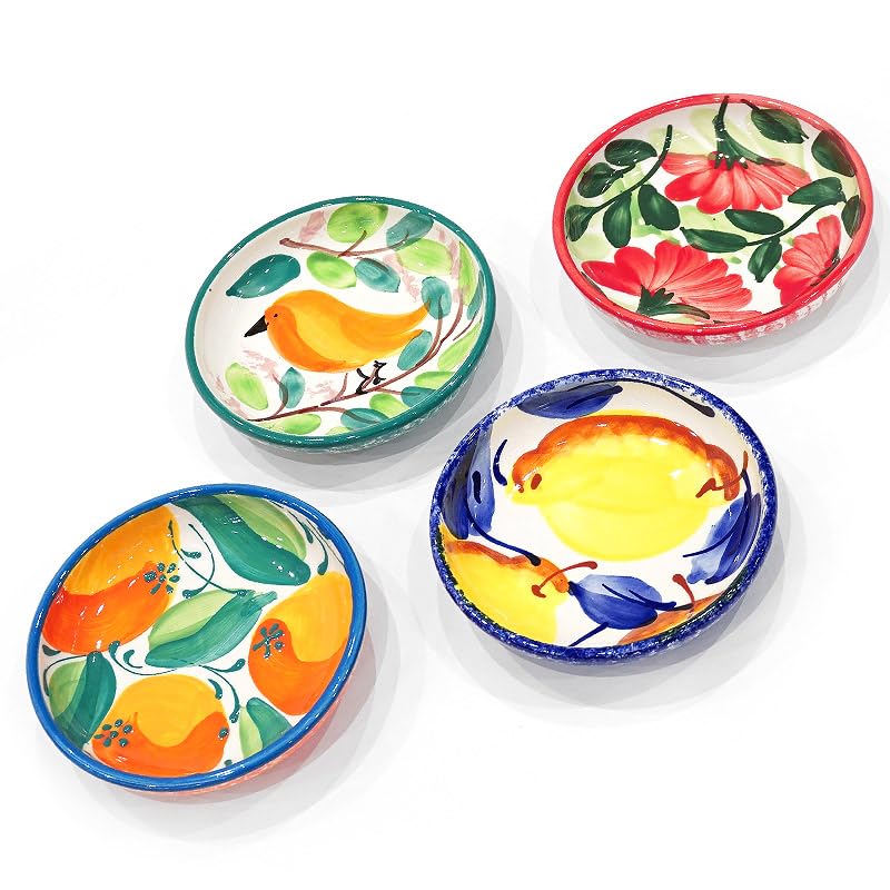 双鳥文様 陶器皿 スペイン製 木箱付き