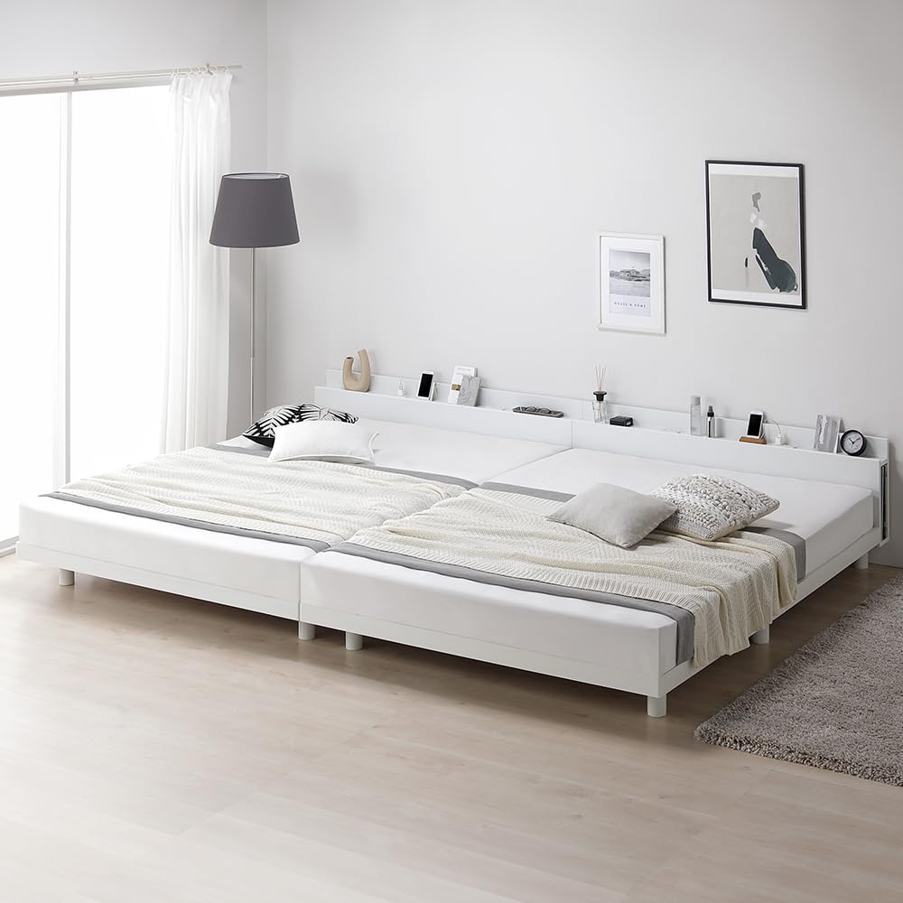 Amazon｜RASIK ベッド ワイドキング200(シングル+シングル) フレーム