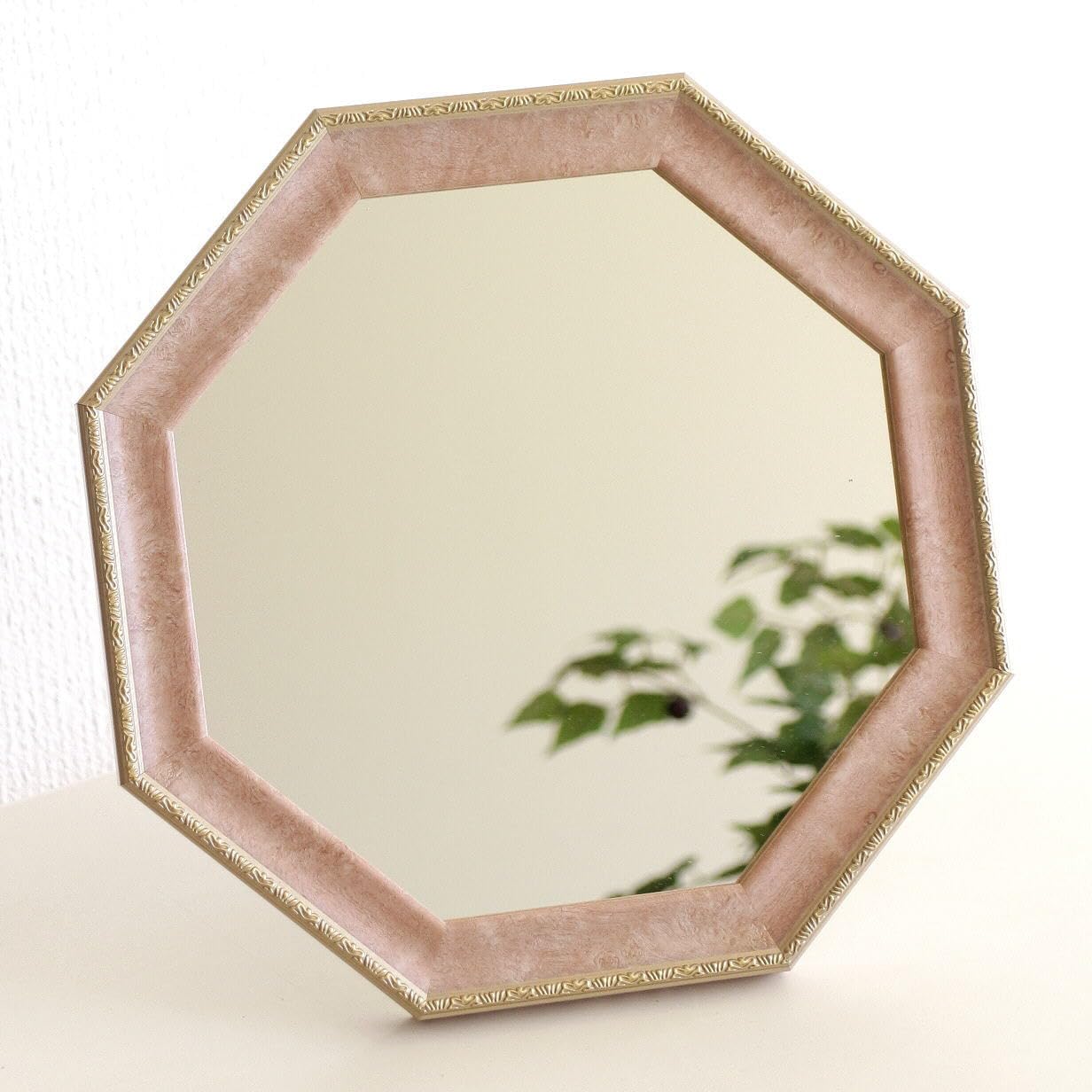 Amazon.co.jp: 八角形ミラー 八角鏡 玄関 風水 幸運 壁掛け 卓上