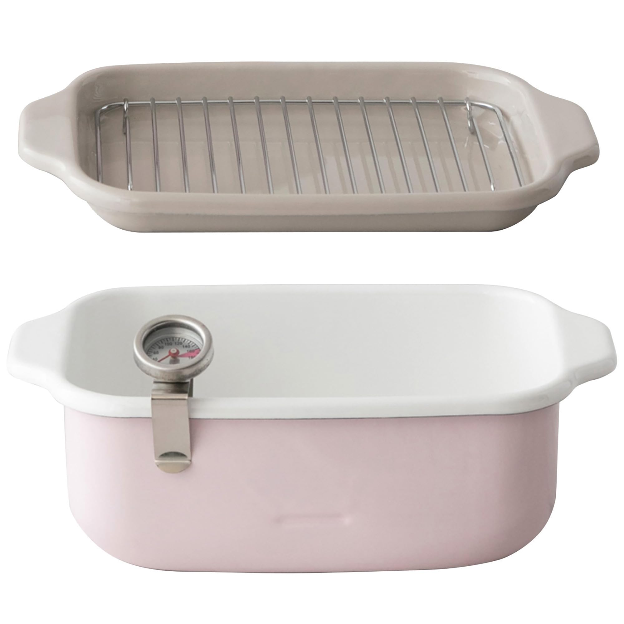 Amazon｜【Amazon.co.jp限定】富士ホーロー 角型 天ぷら鍋 ピンク IH