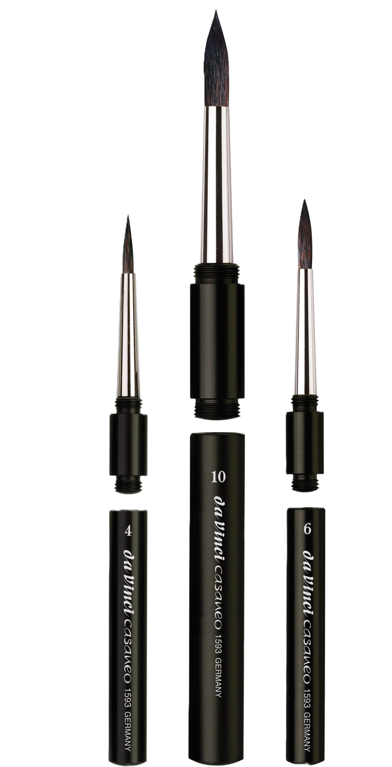 Amazon.com: da Vinci Brushes Casaneo Watercolor Brushes, Black, 3 Each