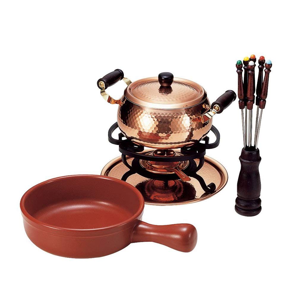 Amazon｜新光金属(Sinkoukinzoku) フォンデュ鍋 オイルパン:素銅