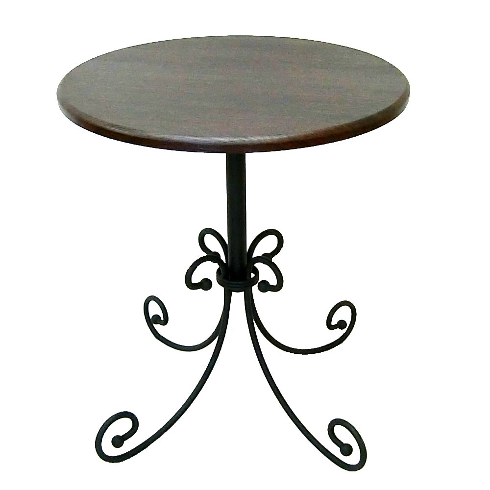 Amazon｜サイドテーブル 丸 48 アイアン脚 カフェテーブル